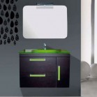 MUEBLE DE BAÑO ROMA WENGUE CRISTAL 80 CM