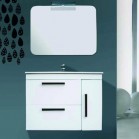 MUEBLE DE BAÑO ROMA WENGUE CRISTAL 80 CM