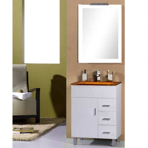 MUEBLE DE BAÑO REUS 70 CM BLANCO CON ENCIMERA